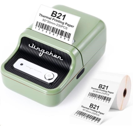 Niimbot Tiskárna štítků B21S Smart, zelená + role štítků 210ks