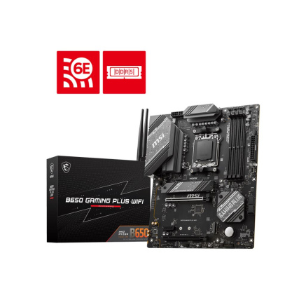 MSI MB Sc AM5 B650 GAMING PLUS WIFI, AMD B650, 4xDDR5, 1xDP, 1xHDMI, ATX