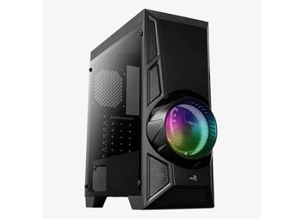 AEROCOOL skříň AeroEngine RGB, Mid tower, 1x USB 3.0, 2x USB 2.0, 2x audio, bez zdroje
