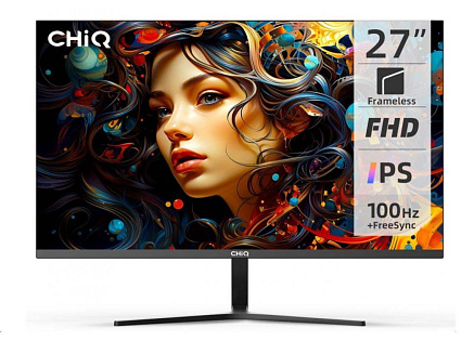 CHiQ 27" UltraSlim monitor 27F650R FHD, 100 Hz, Frameless, repro, černý CHiQ 27" UltraSlim monitor 27F650R FHD, 100 Hz, Frameless, repro, černý