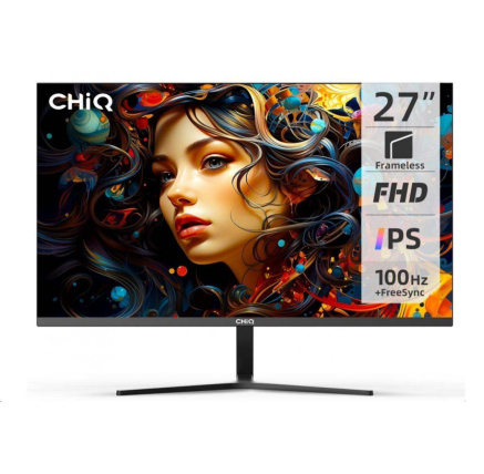 CHiQ 27" UltraSlim monitor 27F650R FHD, 100 Hz, Frameless, repro, černý CHiQ 27" UltraSlim monitor 27F650R FHD, 100 Hz, Frameless, repro, černý