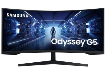 SAMSUNG MT LED LCD Gaming Monitor 34" Odyssey G55T -prohnutý,VA,3440x1440,1ms,165Hz,HDMI ,DisplayPort