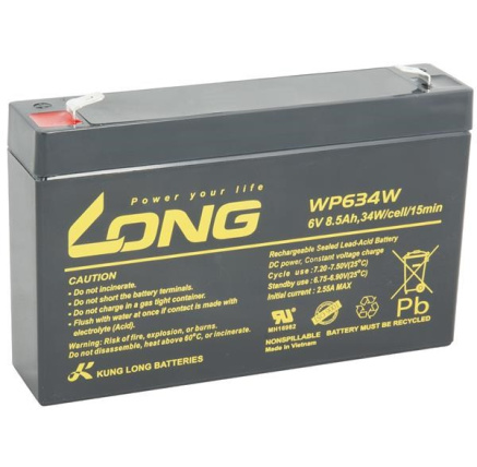 AVACOM baterie LONG 6V 8,5Ah F2 HighRate (WP634W) AVACOM baterie LONG 6V 8,5Ah F2 HighRate (WP634W)