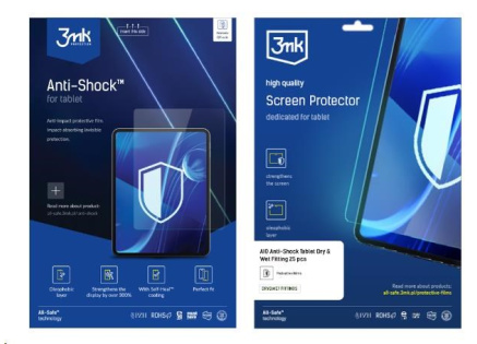 3mk All-Safe - AIO fólie Anti-Shock Full Wet Fitting Tablet, 5 ks