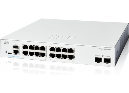 Cisco Catalyst switch C1300-16T-2G (16xGbE,2xSFP,fanless)