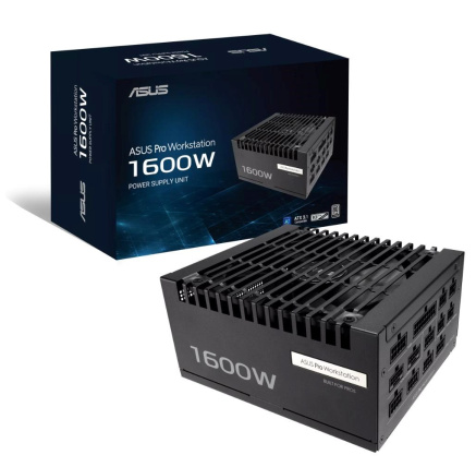 ASUS zdroj Pro WS 1600W Platinum, 140mm, Plně modulární, 80 Plus Platinum, ATX 3.1