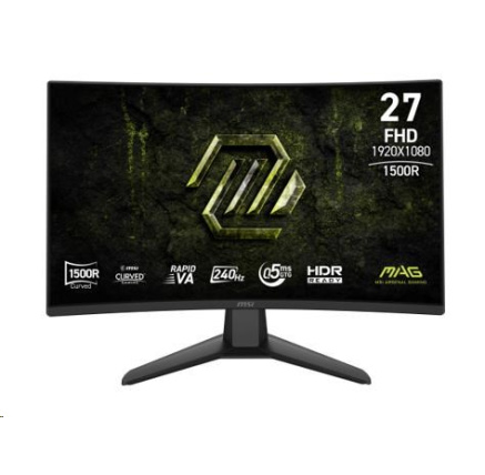MSI LCD MAG 274CF X24, 27", 1920x1080, Rapid VA, 0,5 ms, VESA 100x100, Black