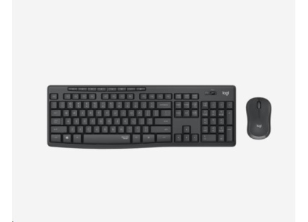 Logitech Silent Wireless Combo MK295, bezdrátová klávesnice + myš, US, Graphite