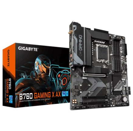GIGABYTE MB Sc LGA1700 B760 GAMING X AX, Intel B760, 4xDDR5, 1xDP, 1xHDMI, WI-FI