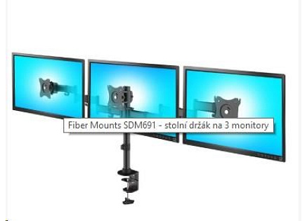 Fiber Mounts SDM691 - stolní držák na 3 monitory Fiber Mounts SDM691 - stolní držák na 3 monitory