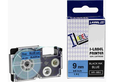 Xerox kompatibilní páska s Casio, XR-9BU1, 9mm x 8m, černý tisk / modrý podklad - ALLPRINT