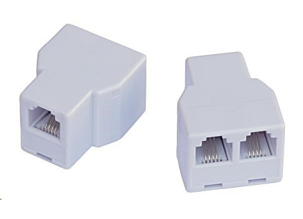 Dvojspojka RJ11, 1x6p4c/2x6p4c - telefonní