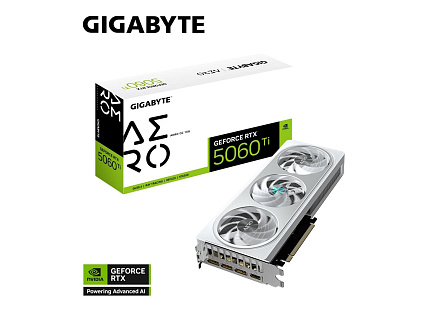 GIGABYTE VGA NVIDIA GeForce RTX 5060 Ti AERO OC 16G, 16G GDDR7, 3xDP, 1xHDMI