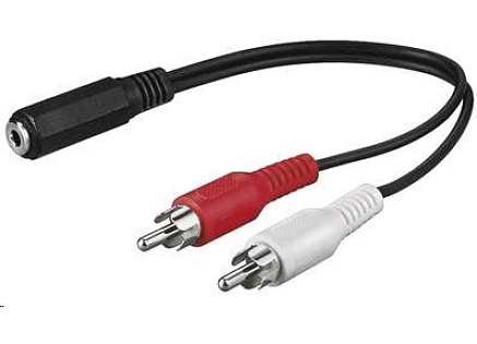 PREMIUMCORD Kabel audio 3,5mm Jack - 2x Cinch 1,5m (F/M, stereo) PREMIUMCORD Kabel audio 3,5mm Jack - 2x Cinch 1,5m (F/M, stereo)