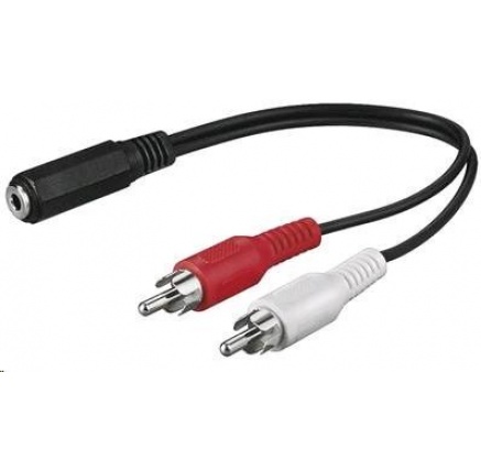 PREMIUMCORD Kabel audio 3,5mm Jack - 2x Cinch 1,5m (F/M, stereo) PREMIUMCORD Kabel audio 3,5mm Jack - 2x Cinch 1,5m (F/M, stereo)