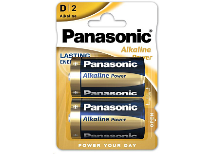 PANASONIC Alkalické baterie Alkaline Power LR20APB/2BP D 1,5V (Blistr 2ks)