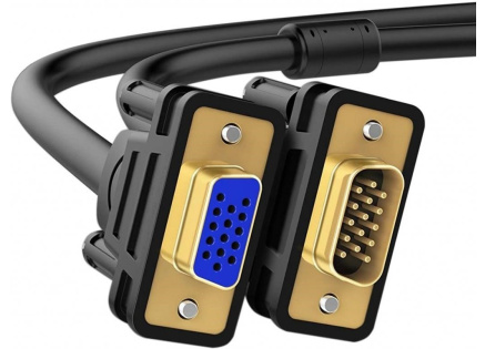 WG Prodlužovací kabel VGA (male; D-Sub DE-15) to VGA (female; D-Sub DE-15 ) / 2m / black