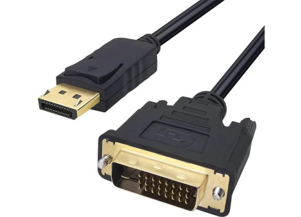 WG Video kabel propojovací DisplayPort (male) to DVI-I Dual Link (male) / 1,8m / black
