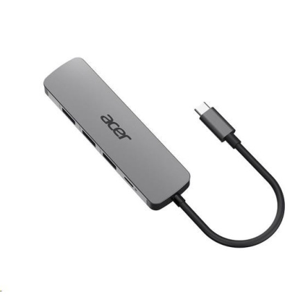 Acer 5IN1 Type- C dongle,HDMI,USB3.0,USB-C,100W PD,Dark Silver