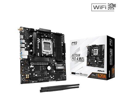 ASRock MB Sc AM5 A620AM PRO-A WIFI, AMD A620A, 4xDDR5, 1xHDMI, WIFI
