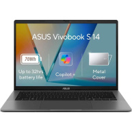 ASUS NTB Vivobook S14 (S3407QA-KP014W), Snapdragon X X1 26 100, 14" 2,5K, 16GB, 1TB SSD, Adreno, W11 Home, Matte Gray