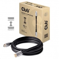 Club3D Kabel DisplayPort 1.4, HBR3, 8K60Hz (M/M), stříbrné koncovky, 4m