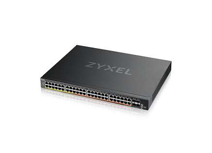 Zyxel XMG2230-52HP, L3 Access Switch,  16x 2.5G, 32x 1G,  AC:960W PoE , DC:2400W PoE, 4 x SFP+ Uplink, incl 1 yr NebulaF