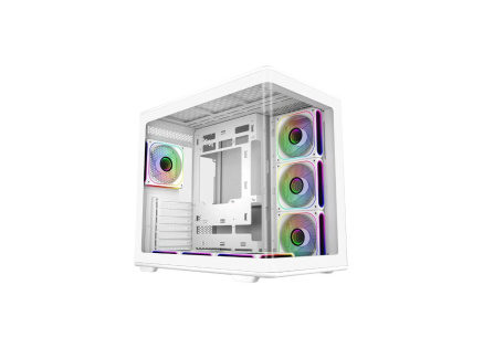 Cooler Master case Elite 600, ATX, Průhledná bočnice, 7x 120mm ARGB Fan, Bílá