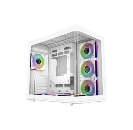Cooler Master case Elite 600, ATX, Průhledná bočnice, 7x 120mm ARGB Fan, Bílá