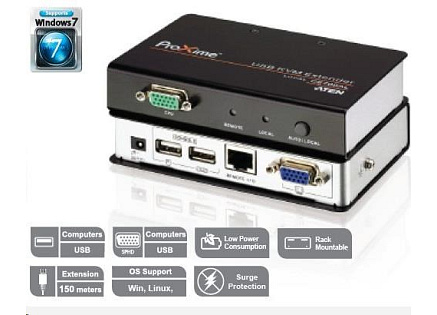 ATEN Extender PC-konzole na 150m USB až 1920x1200 bodů / surge