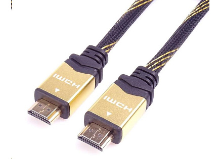 PREMIUMCORD Kabel HDMI 2.0 High Speed + Ethernet kabel HQ, zlacené konektory, 1m