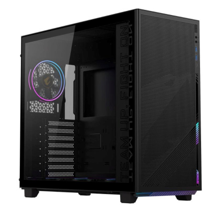 GIGABYTE case GB-AC400G ST, Mid Tower, 1x USB-C, 2x USB3.0, Průhledná bočnice, 4x ARGB 120mm Fan, černá