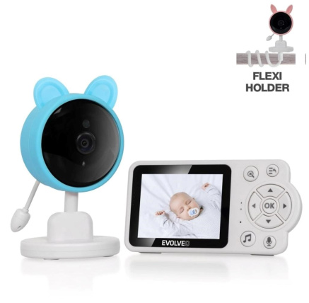 EVOLVEO Baby Monitor N3, LCD displej, IR přísvit, modrá EVOLVEO Baby Monitor N3, LCD displej, IR přísvit, modrá