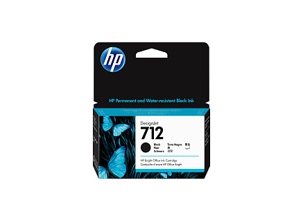 HP 712 38-ml Black DesignJet Ink Cartridge