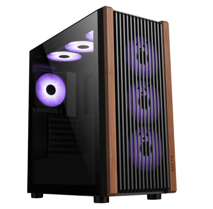 1stCOOL skříň G6 Noble, Mid Tower, ATX, AU, Průhledná Bočnice, 4x 120mm ARGB Fan, Černá 1stCOOL skříň G6 Noble, Mid Tower, ATX, AU, Průhledná Bočnice, 4x 120mm ARGB Fan, Černá