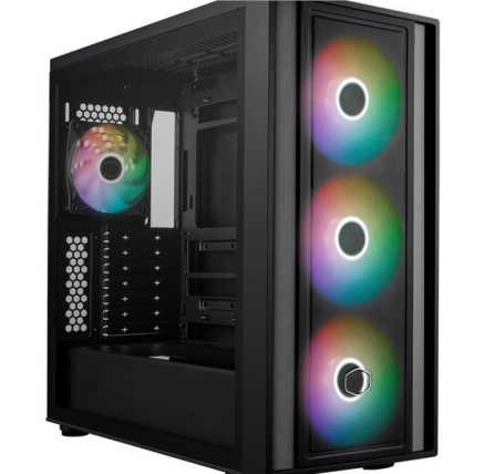 Cooler Master case MasterBox 600, ATX, Průhledná bočnice, 3x 140mm ARGB Fan, 1x 120mm ARGB Fan, ARGB Hub, Černá