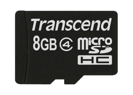 TRANSCEND MicroSDHC karta 8GB Class 4, bez adaptéru