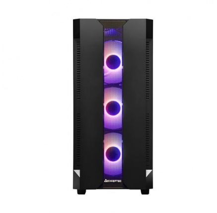 CHIEFTEC skříň Miditower Gaming HUNTER, Black, 4x RGB Rainbow Fan, 2 x USB 3.0, side glass CHIEFTEC skříň Miditower Gaming HUNTER, Black, 4x RGB Rainbow Fan, 2 x USB 3.0, side glass