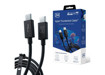 3mk datový kabel - Hyper ThunderBolt Cable 240W, černá