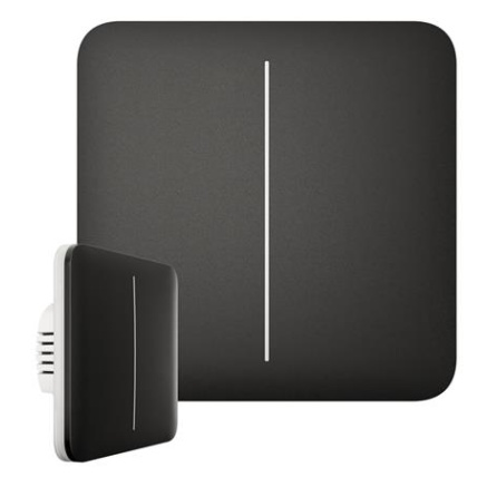 Ajax  SoloButton (2-gang) - Samostatné dvou tlačítko pro LightSwitch, černá