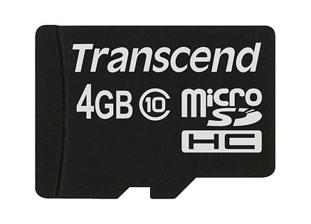 TRANSCEND MicroSDHC karta 4GB Class 10, bez adaptéru