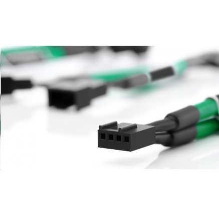 NOCTUA NA-SYC1.green - sada 3 ks prodlužovacích kabelů pro 4pin ventilátory, zelená
