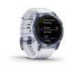 Garmin fenix 7 Sapphire Solar,Titan Blue/ White Silicone Band, EU