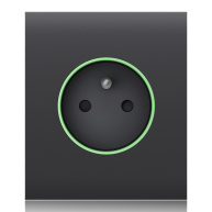 Ajax  CenterCover (smart) - Středový kryt zásuvky, horizontální, grafitová