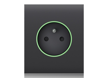 Ajax CenterCover (smart) - Středový kryt zásuvky, horizontální, grafitová Ajax CenterCover (smart) - Středový kryt zásuvky, horizontální, grafitová