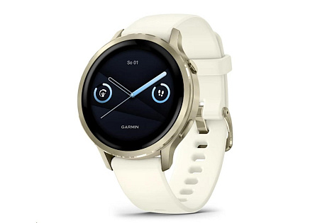 Garmin Venu® 4 - 41 mm Lunar Gold / Bone silikonový řemínek