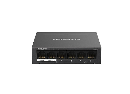 MERCUSYS switch MS106GP (6xGbE,4xPoE+,65W,fanless) MERCUSYS switch MS106GP (6xGbE,4xPoE+,65W,fanless)