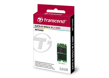 TRANSCEND Industrial SSD MTS400 32GB, M.2 2242, SATA III 6Gb/s, MLC TRANSCEND Industrial SSD MTS400 32GB, M.2 2242, SATA III 6Gb/s, MLC