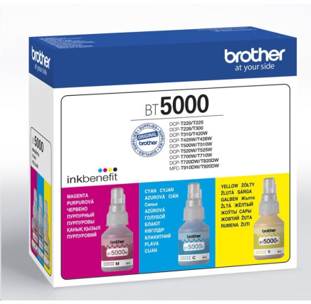 BROTHER INK BT-5000CLVAL cyan+magenta+yellow  T3xx T4xx T5xx T7xx T9xx -  cca 5000 - INKTANK