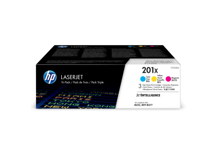 HP 201X 3-pack High Yield Cyan/Magenta/Yellow Original LaserJet Toner Cartridges (CF253XM) (2,300 / 2,300 / 2,300 pages) HP 201X 3-pack High Yield Cyan/Magenta/Yellow Original LaserJet Toner Cartridges (CF253XM) (2,300 / 2,300 / 2,300 pages)